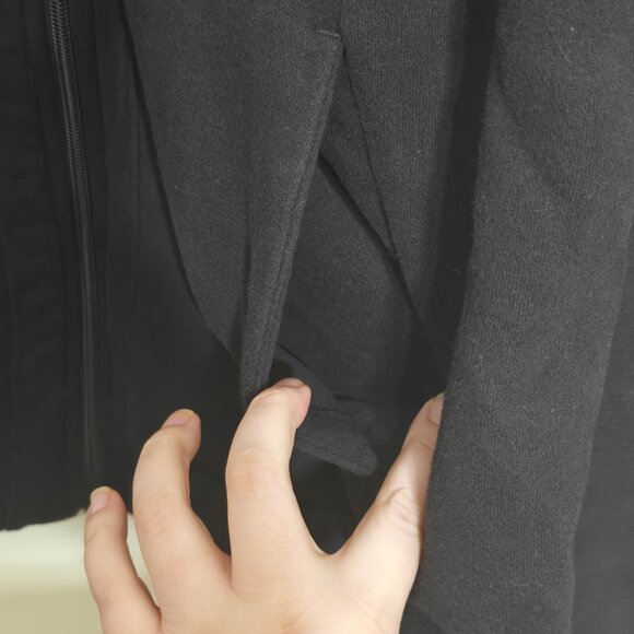 men's medium  black zip up fleece jacket - Picture 4 of 6